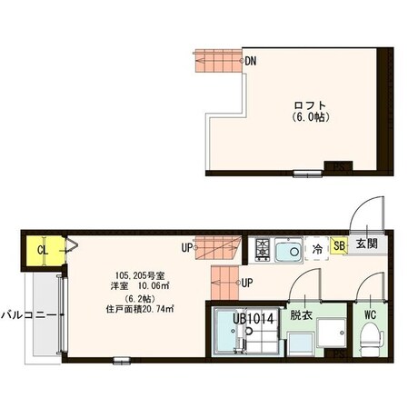 南仙台駅 徒歩9分 2階の物件間取画像